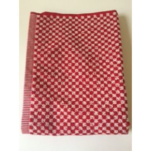 Handdoek - Ruit Klein - Rood